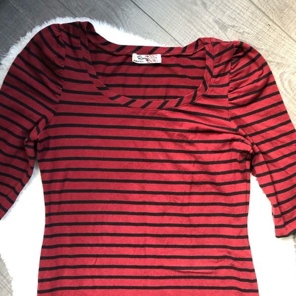 Romy Striped T Shirt Dress Midi bodycon small - Picture 3 of 7